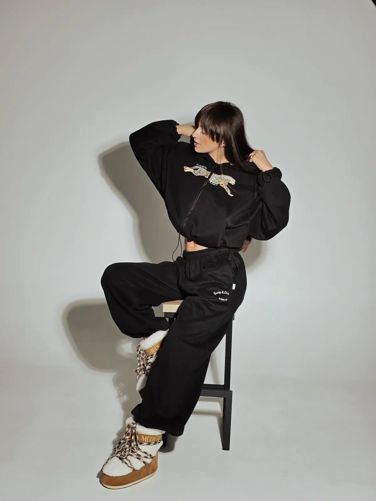 Худи Tassha Yu S&C Leo Bomber Hoodie Black