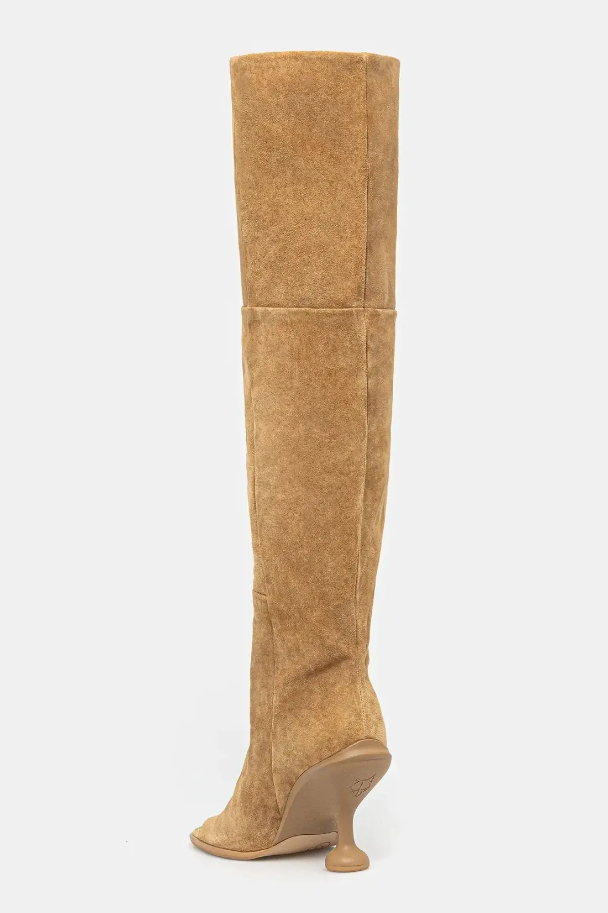 Замшевые сапоги Naked Wolfe KIND цвет коричневый каблук кирпичик Kind.Cow.Suede.Camel