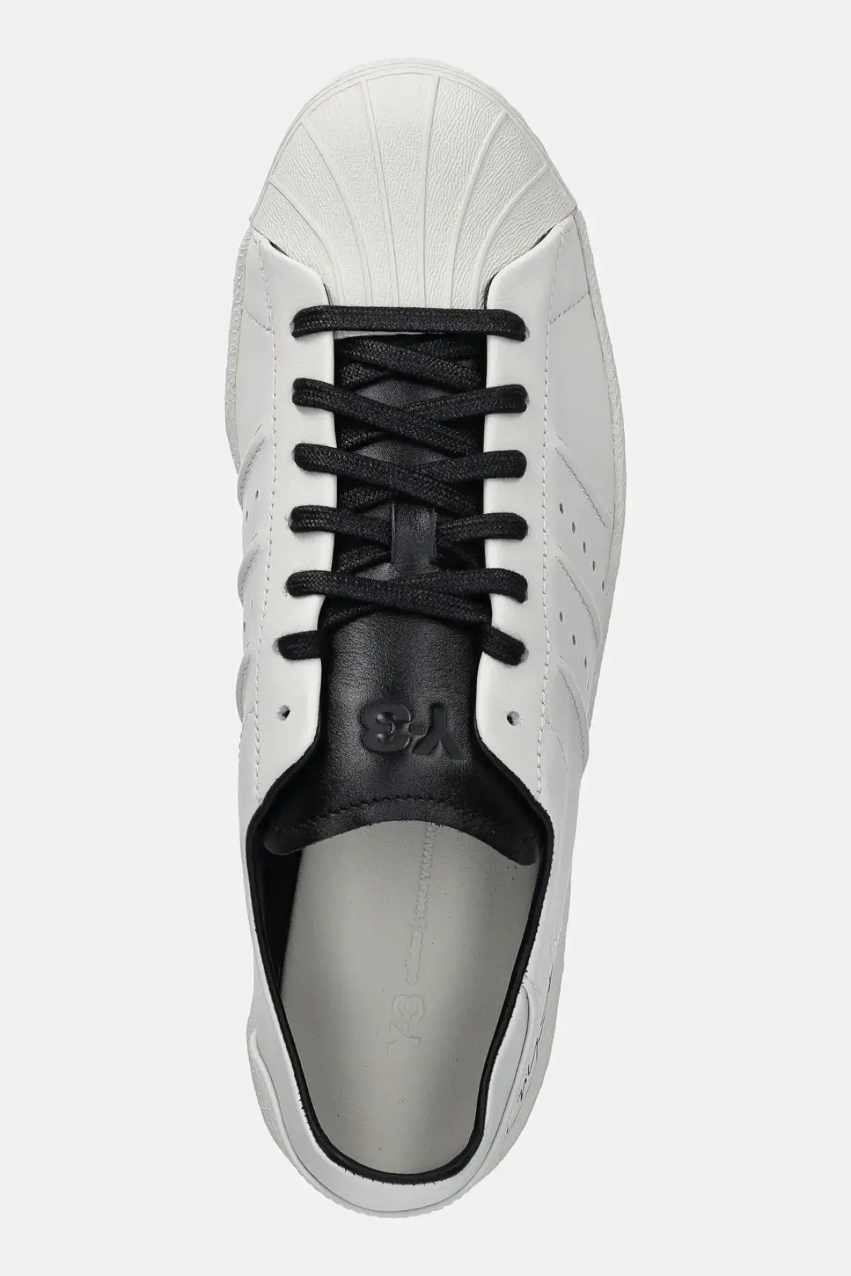 Кожаные кроссовки Y-3 Superstar цвет бежевый