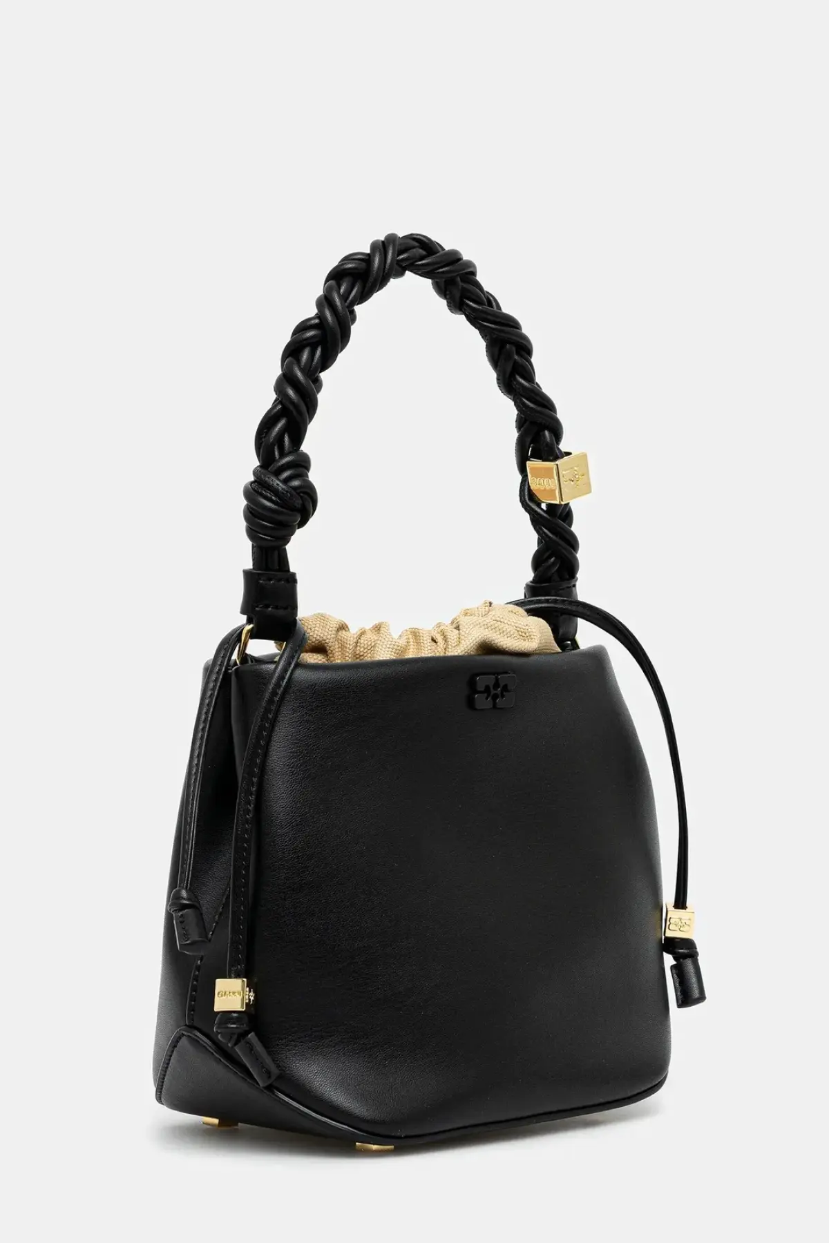 Сумочка GANNI Bou Bucket Bag цвет чёрный