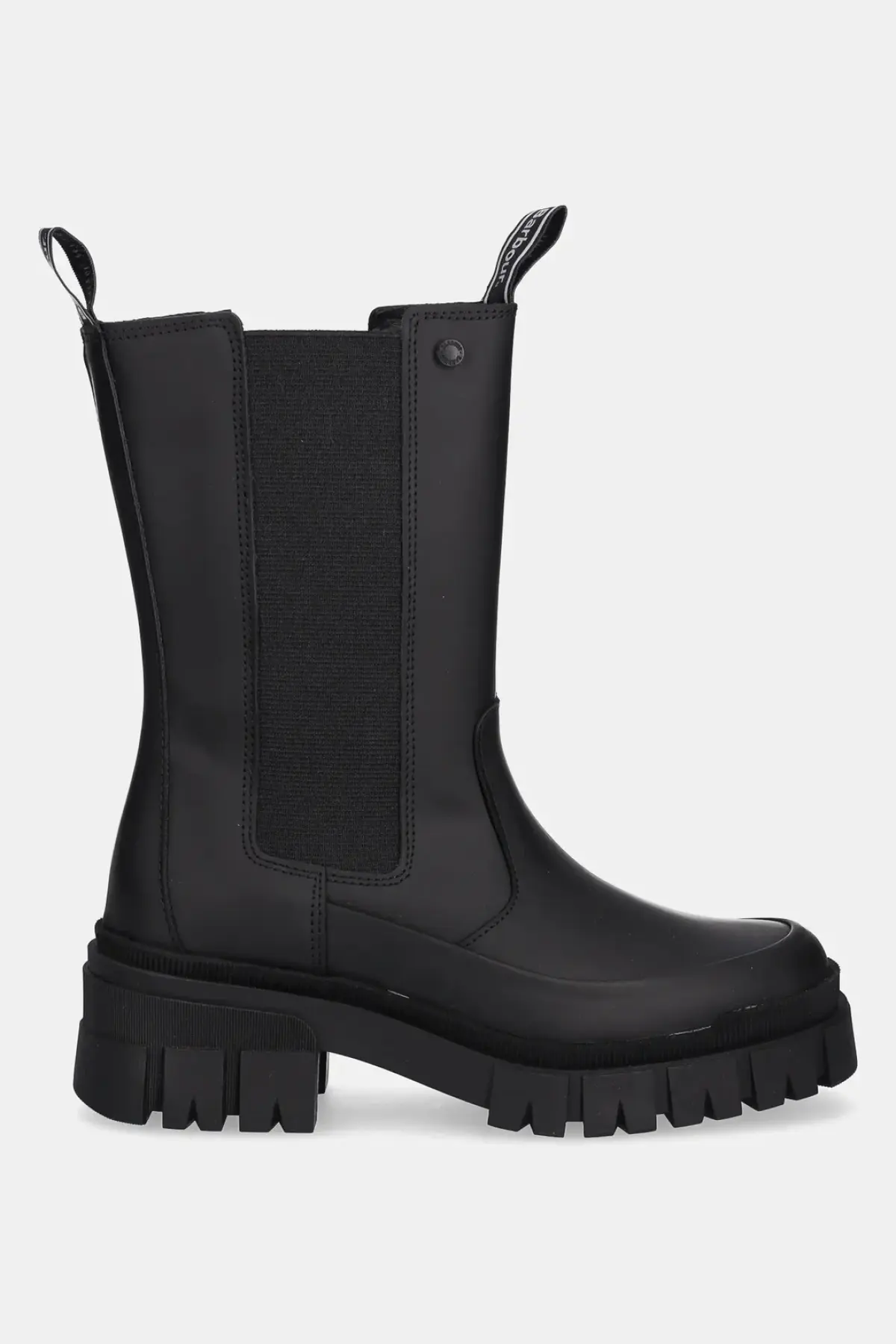 Кожаные полусапоги Barbour Sidneigh цвет чёрный на платформе