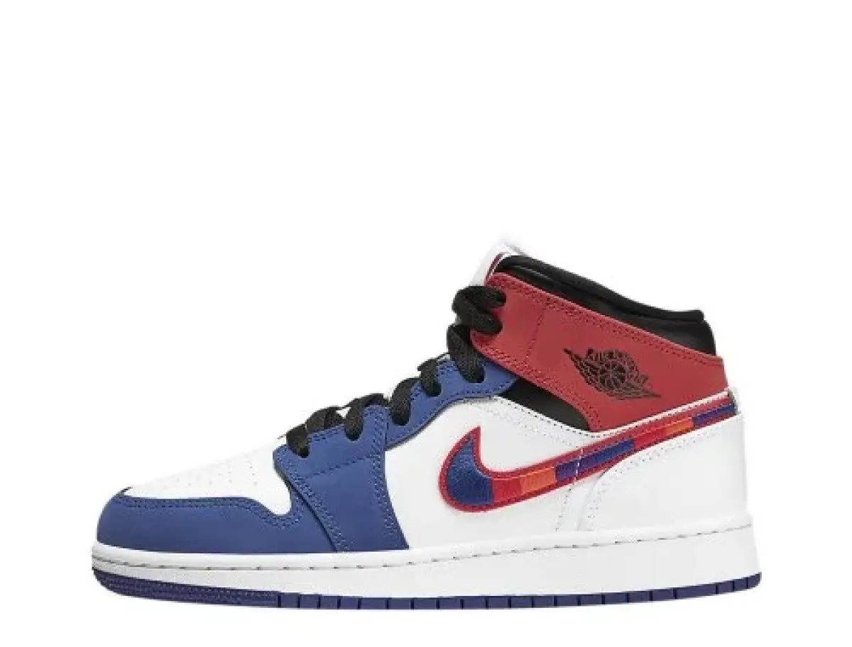 Air Jordan 1 Mid SE (GS) "White University Blue"