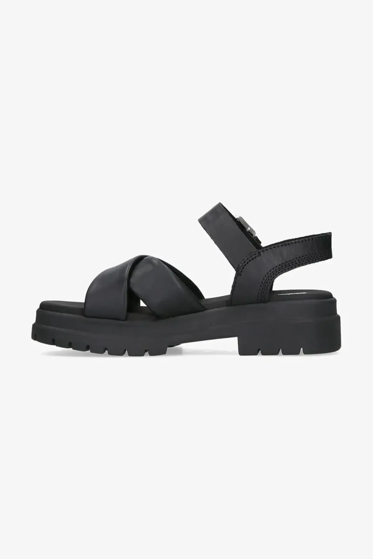Кожаные сандалии Timberland London Vibe цвет чёрный на платформе