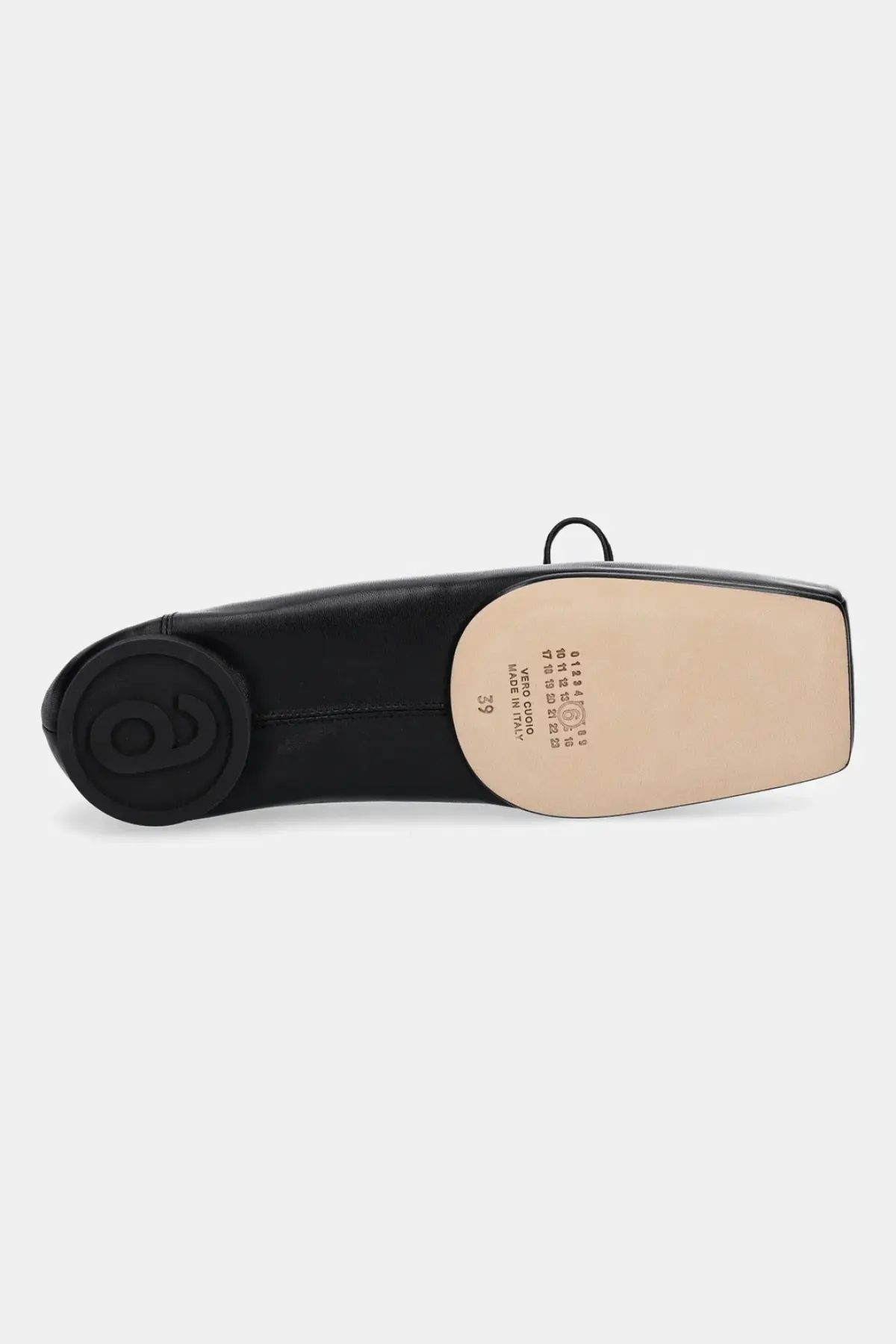 Кожаные балетки MM6 Maison Margiela цвет чёрный S59WZ0103.P3628.T8013
