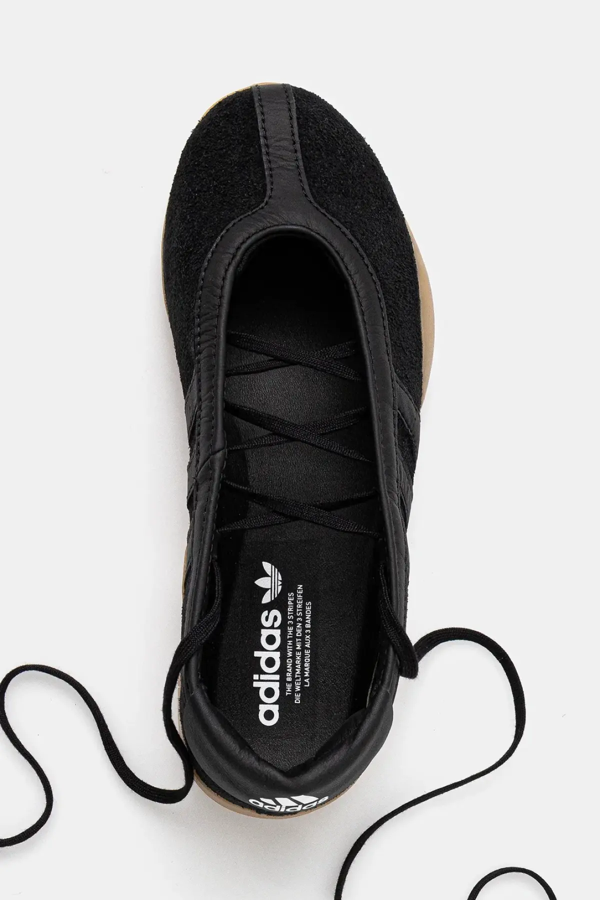 Замшевые балетки adidas Originals Taekwondo Mei Ballet W цвет чёрный