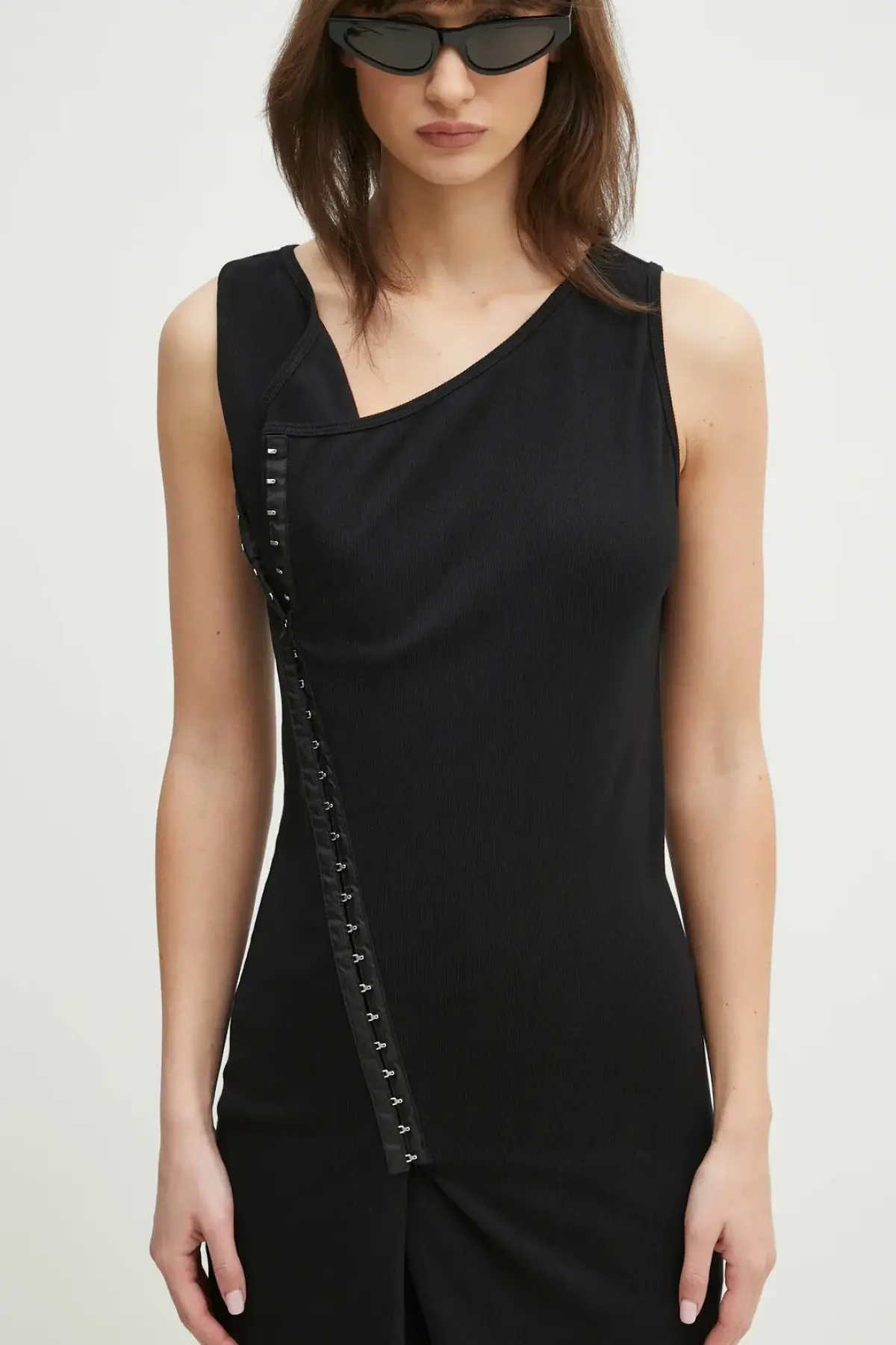 Платье MM6 Maison Margiela цвет чёрный maxi облегающее