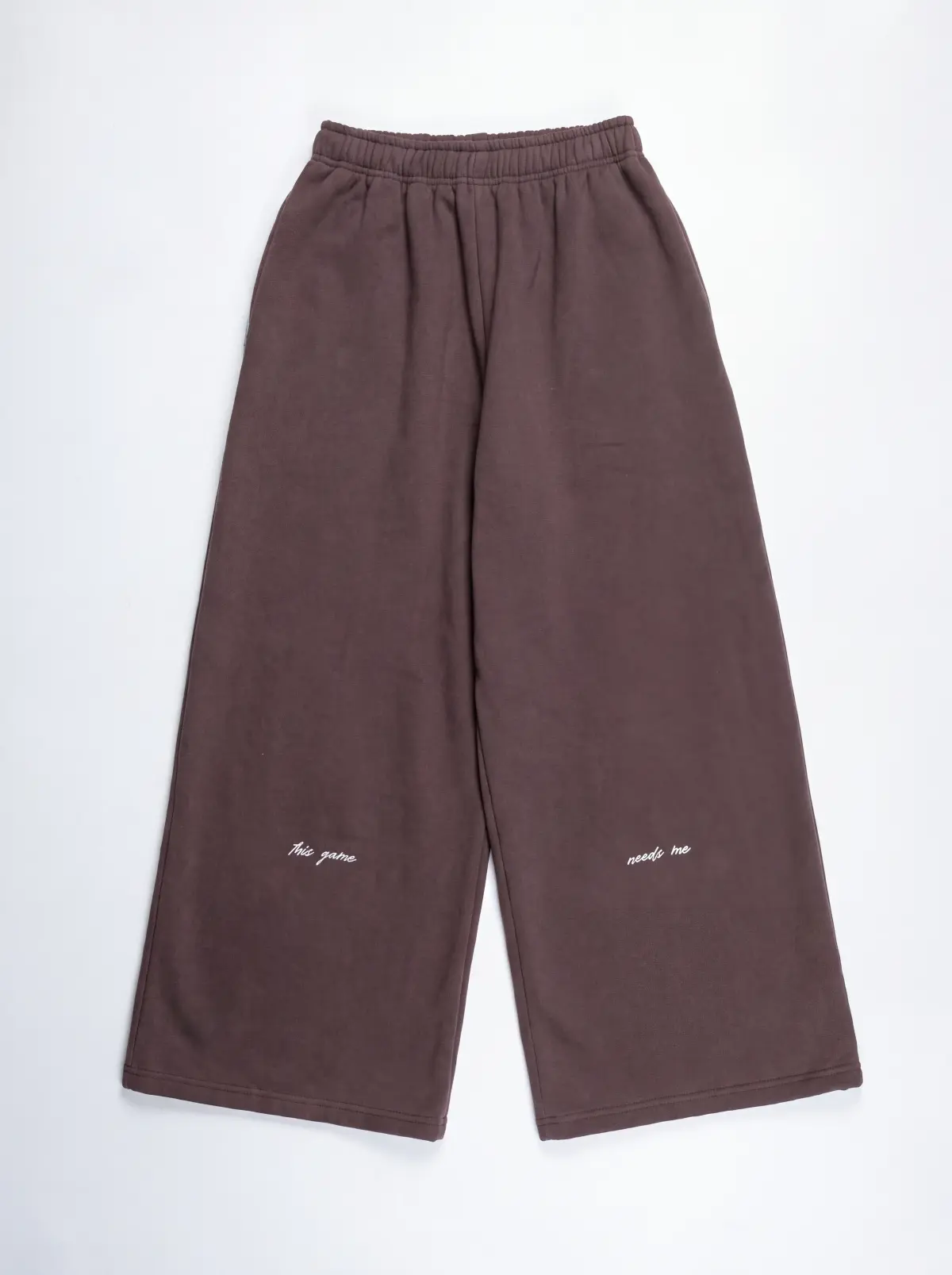 Tassha Yu S&C Game Needs Me Sweatpants Brown