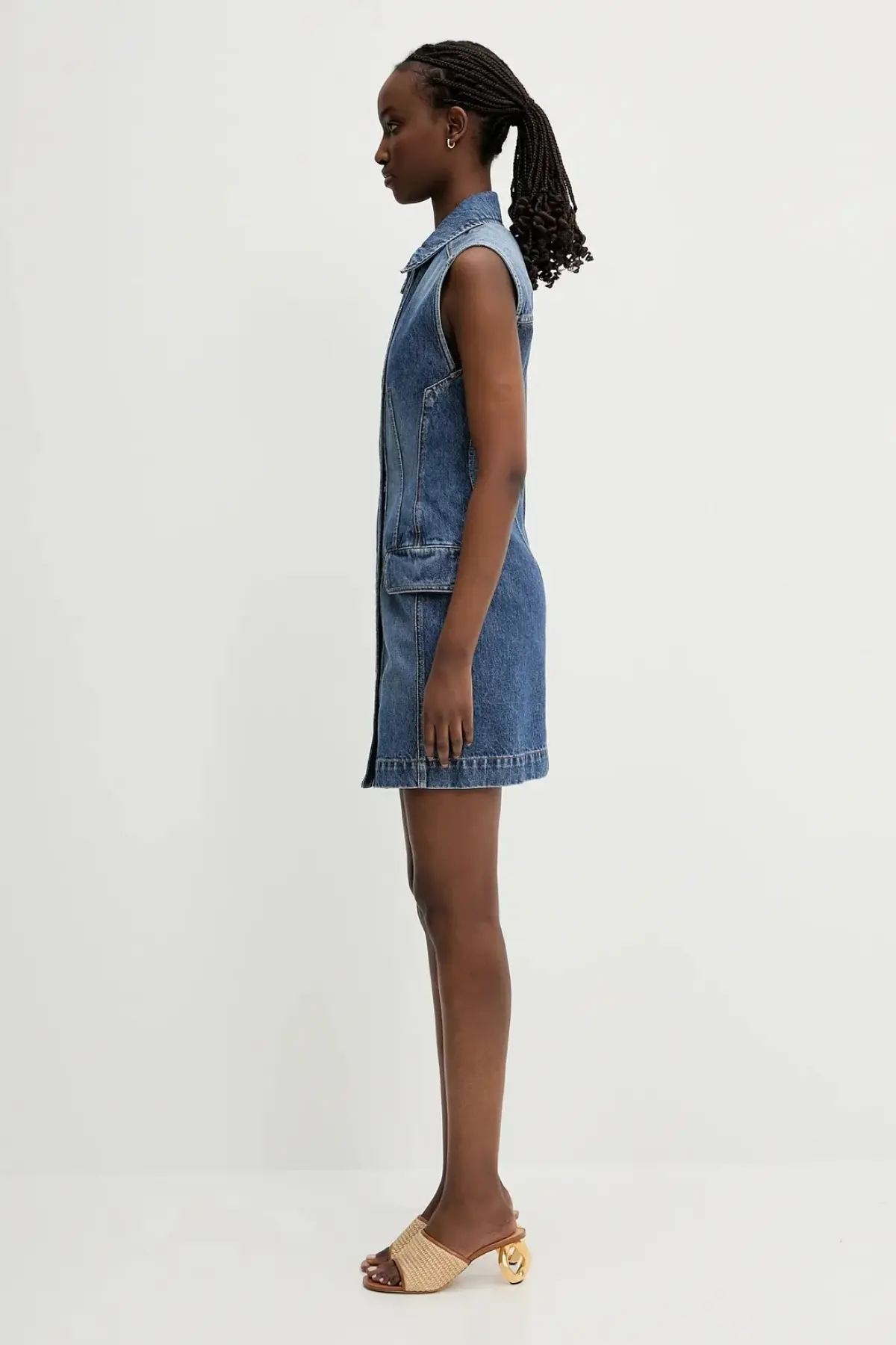 Джинсовое платье Sportmax Carabo mini расклешённое