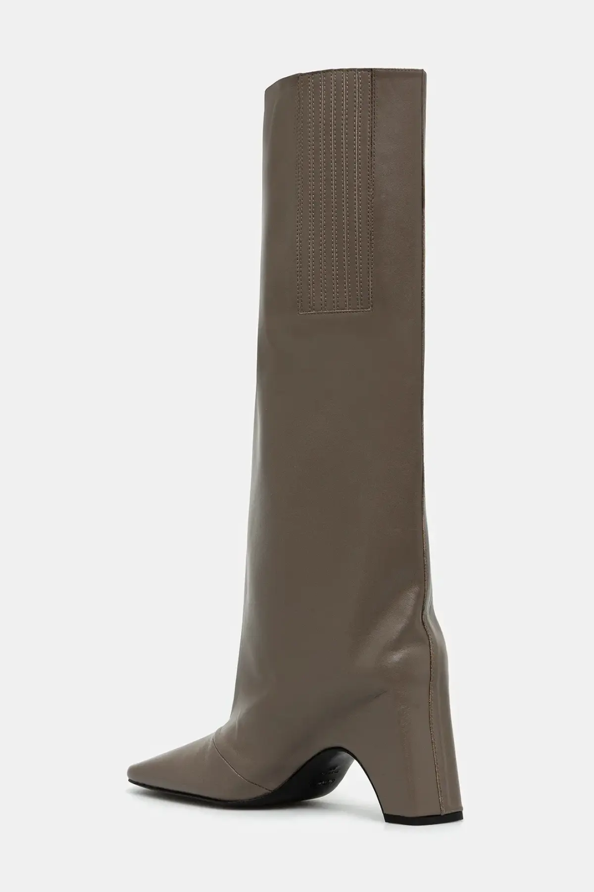 Кожаные сапоги Coperni Bridge Boot цвет коричневый каблук кирпичик