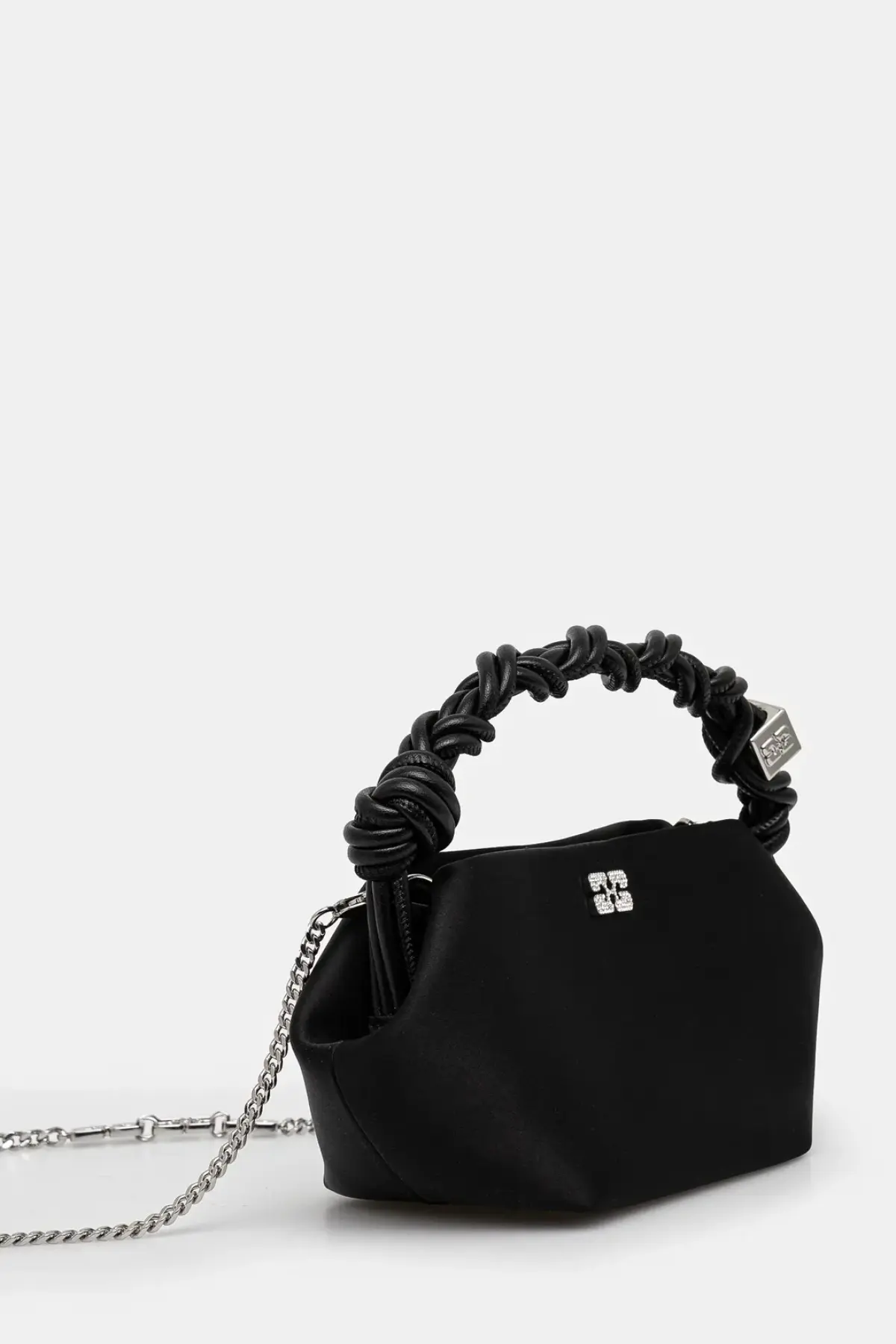 Сумочка GANNI Bou Bag Mini Soir Satin цвет чёрный A6340