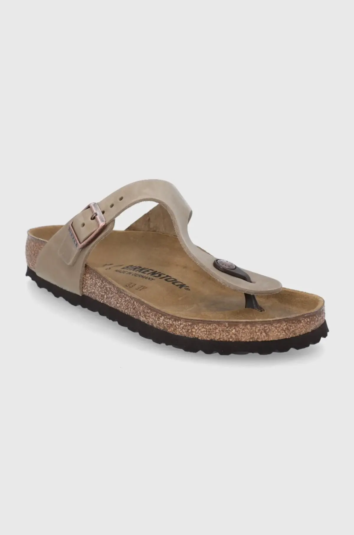 Вьетнамки из нубука Birkenstock Gizeh цвет коричневый