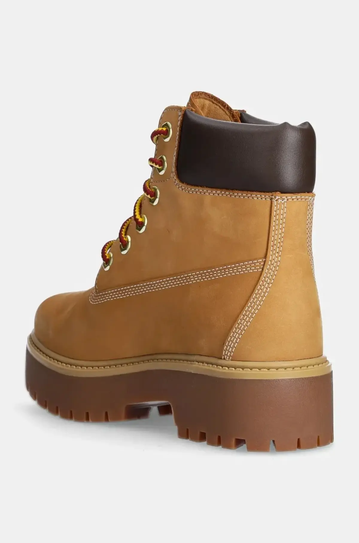 Нубуковые ботинки Timberland Stone Street цвет коричневый на платформе слегка утеплённый