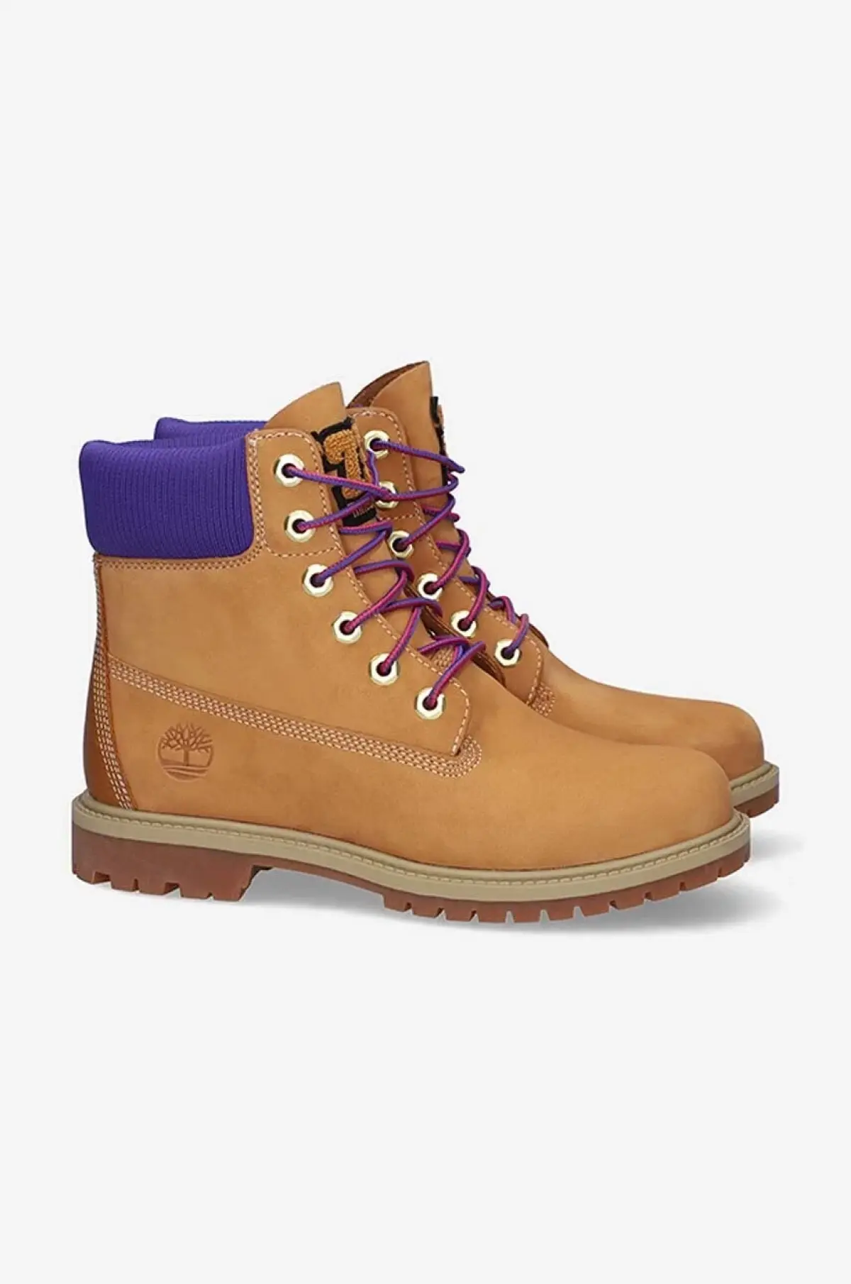Замшевые ботинки Timberland Heritage 6 женские цвет коричневый на плоском ходу