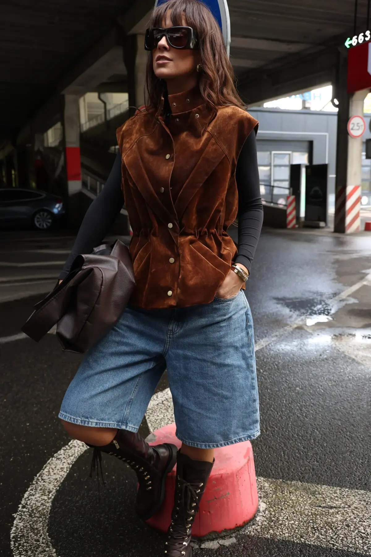 Жилет Tassha Yu Waisted Vest Wet Wood