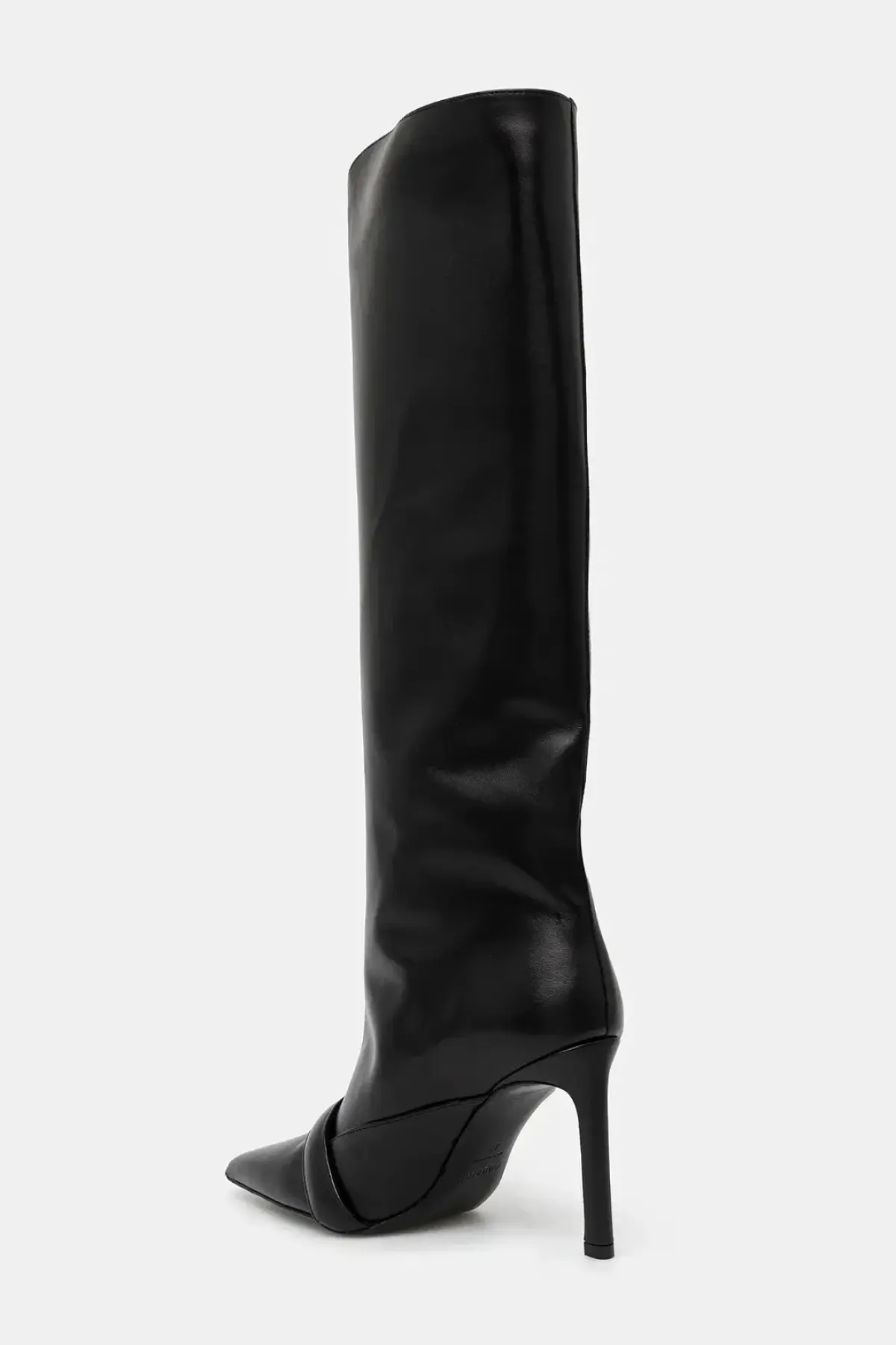Кожаные сапоги Coperni Belt Boot цвет чёрный на шпильке