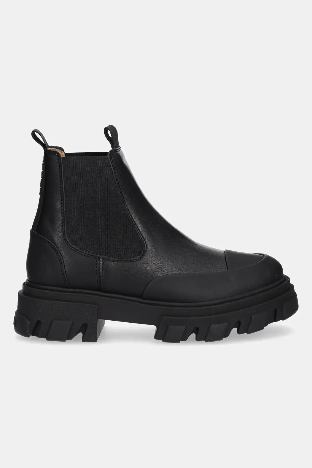 Ботинки GANNI Cleated Low Chelsea Boot цвет чёрный на плоском ходу