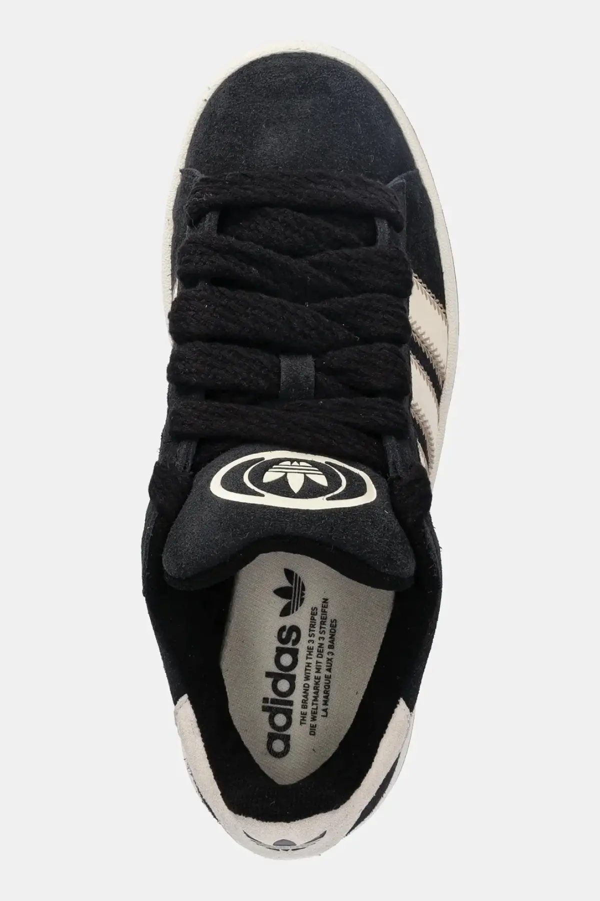 Замшевые кроссовки adidas Originals Campus 00S W цвет чёрный