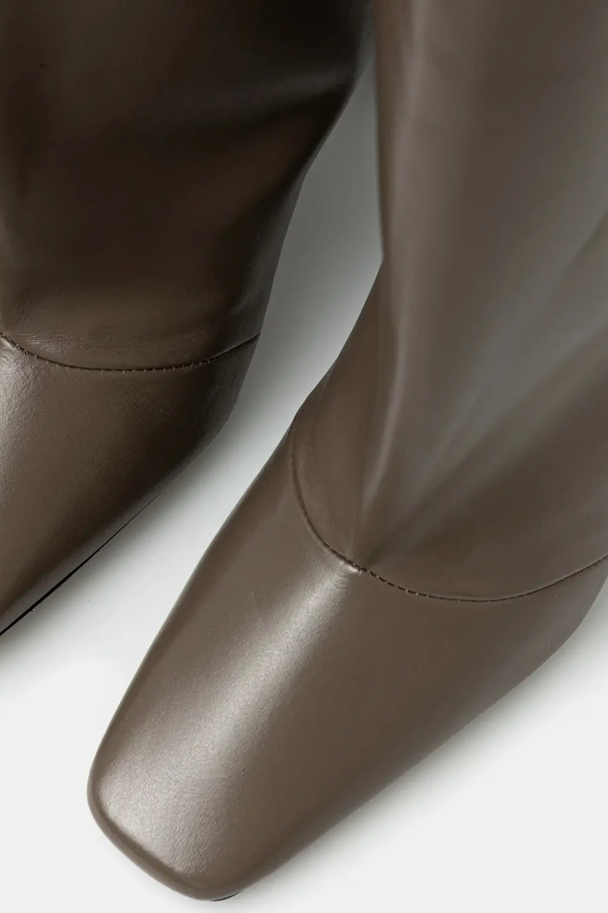 Кожаные сапоги Coperni Bridge Boot цвет коричневый каблук кирпичик