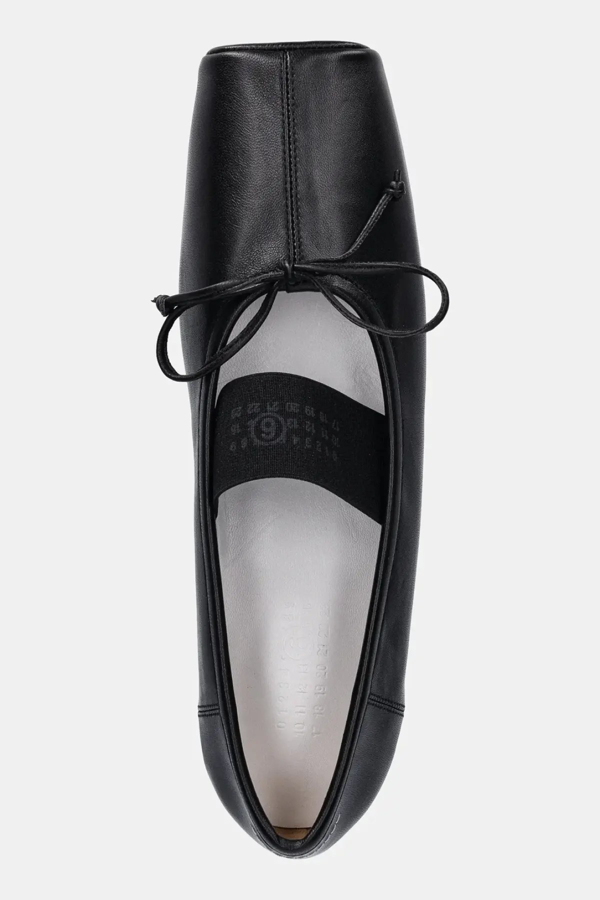 Кожаные балетки MM6 Maison Margiela цвет чёрный S59WZ0103.P3628.T8013