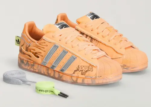 Hellstar и Adidas выпускают чётвертую совместную расцветку для модели Superstar - «Hazy Orange»