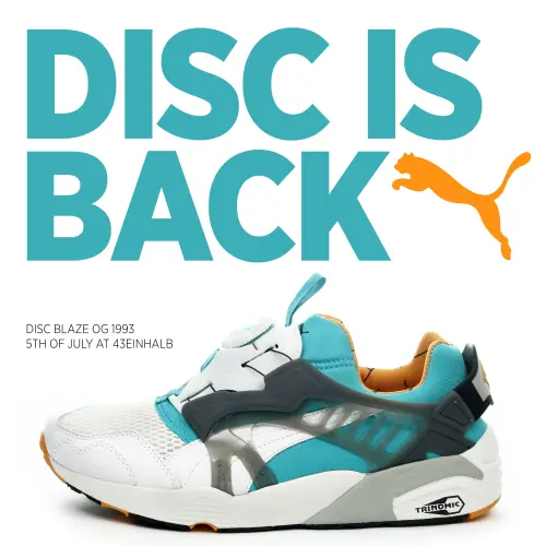 Соверменная технология шнуровки в модели Puma Disc Blaze OG