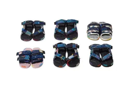 Коллаборация KUON x SUICOKE x SASHIKO GALS: ни одной одинаковой пары в сандалиях с ручной вышивкой сашико