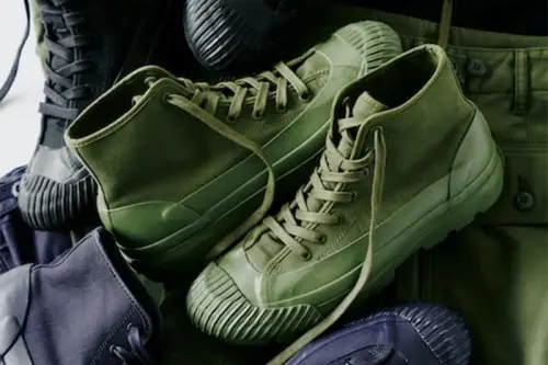 BEAMS PLUS и PF Flyers переосмысливают GROUNDER BOOTS с военной тканью чино