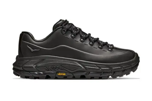 HOKA TOR SUMMIT LEATHER TP в полностью чёрном исполнении