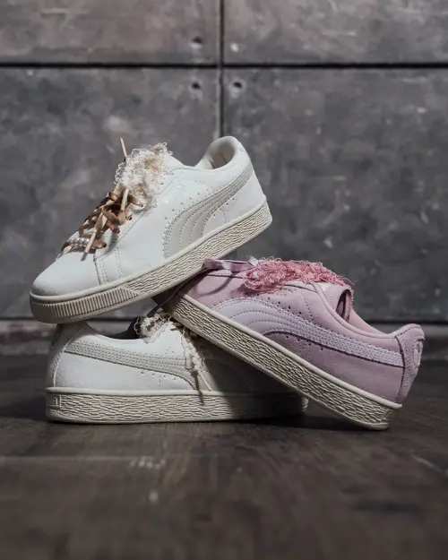 PUMA Suede «Bloom»: роскошь жемчуга, атласа и оборок