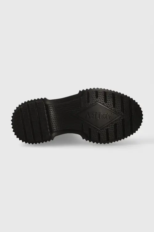 Кожаные полусапожки ADIEU Type 184 женские цвет чёрный на платформе 184