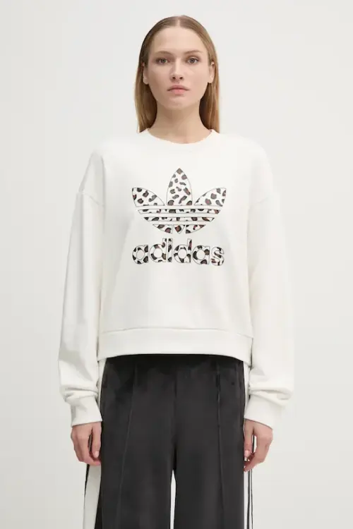 Хлопковая кофта adidas Originals Leopard Sweat