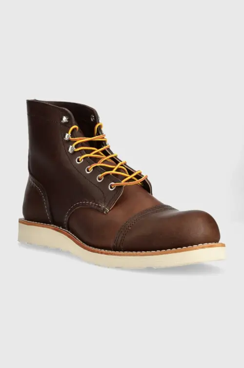 Кожаные ботинки Red Wing Iron Ranger Traction Tred мужские цвет коричневый 8088