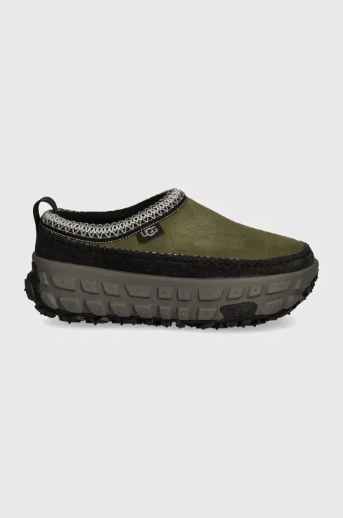 Замшевые шлепанцы UGG Venture Daze мужские цвет зелёный 1154530-BLVC