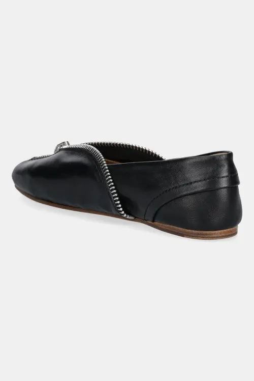 Кожаные балетки JW Anderson Biker Ballerina цвет чёрный BL0032 LA0268 999