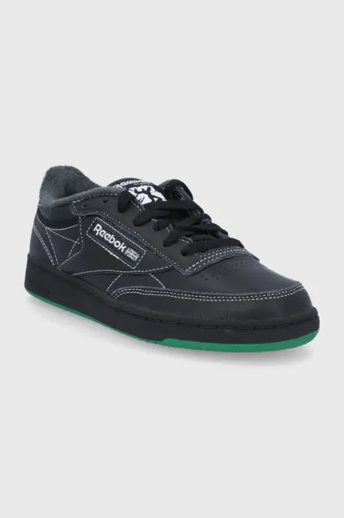 Ботинки Reebok Classic Club C 85 GX8318 цвет чёрный на плоском ходу GX8318-CBLK/VCRD