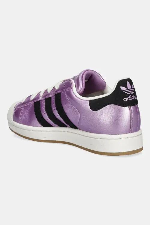 Кожаные кроссовки adidas Originals Superstar II W цвет фиолетовый