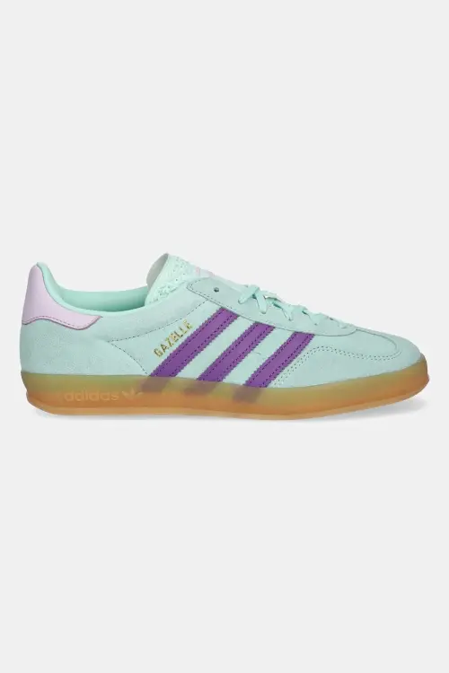 Замшевые кроссовки adidas Originals Gazelle Indoor W женские цвет бирюзовый JQ0192