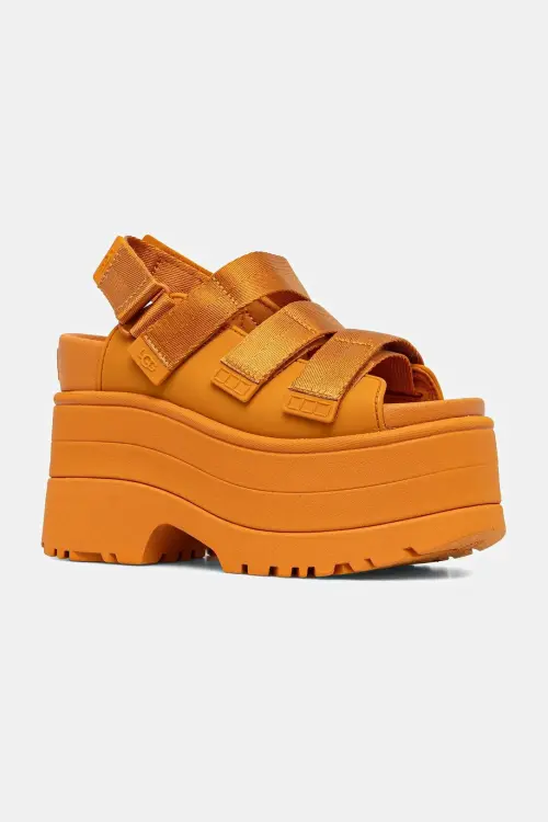 Сандалии UGG Goldenrise женские цвет оранжевый на платформе 1167431-DCT