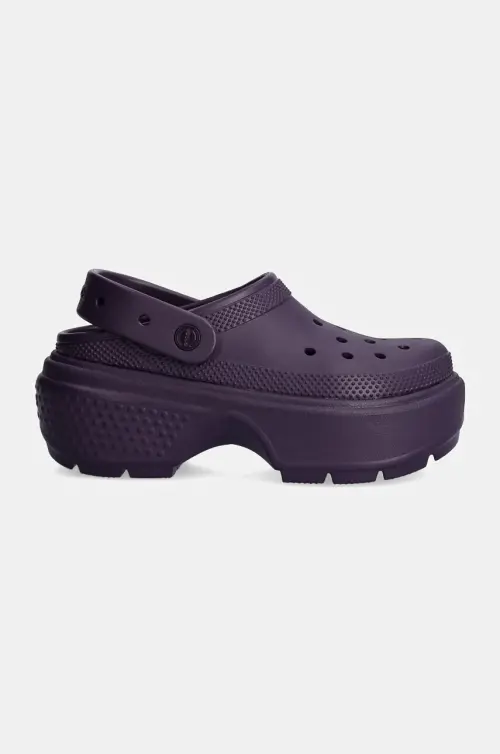 Шлепанцы Crocs Stomp Clog женские цвет фиолетовый на платформе 209347