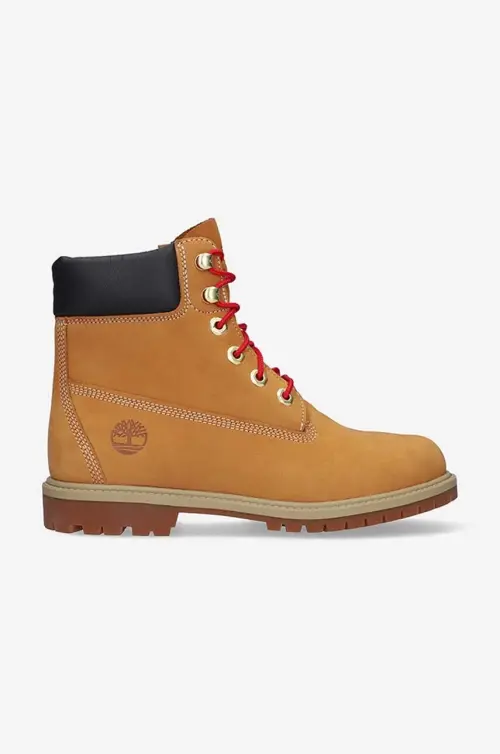 Замшевые ботинки Timberland Heritage 6 In Waterproof цвет коричневый на плоском ходу A2G4R-BROWN