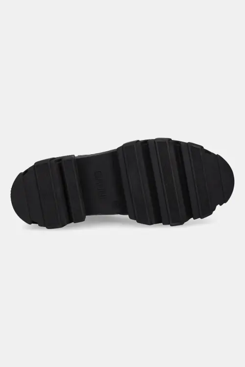 Ботинки GANNI Cleated Low Chelsea Boot цвет чёрный на плоском ходу
