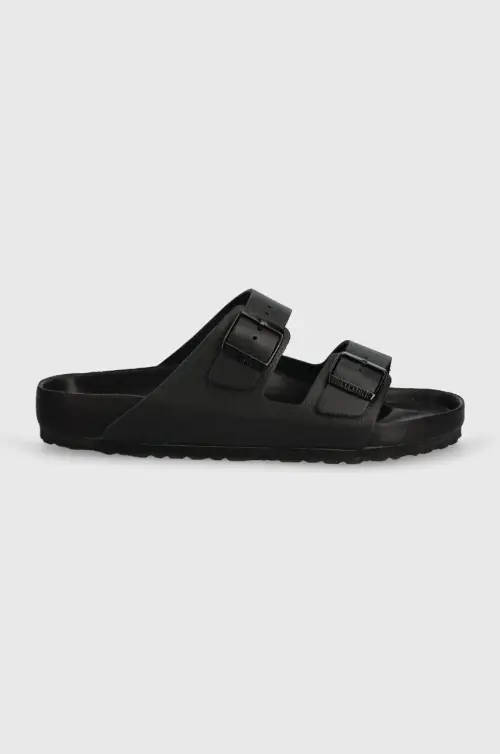 Кожаные шлепанцы Birkenstock Arizona мужские цвет чёрный 1026824