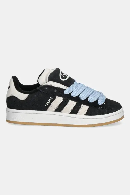 Замшевые кроссовки adidas Originals Campus 00S Double W цвет чёрный JQ5747