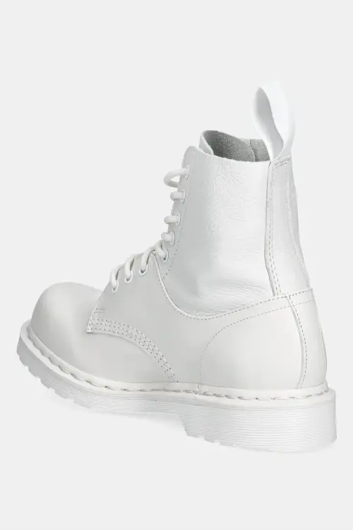 Кожаные полусапоги MM6 Maison Margiela цвет белый на платформе S66WU0128