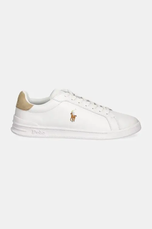 Кожаные кроссовки Polo Ralph Lauren Hrt Ct II цвет белый 809940762001
