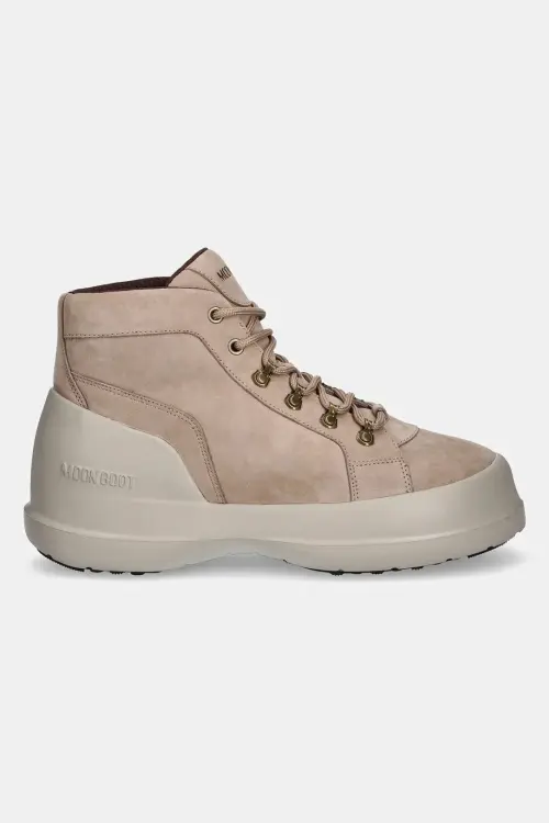 Ботинки из нубука Moon Boot MB LUNA TREK MID NUBUCK цвет бежевый 80D2480070 L003