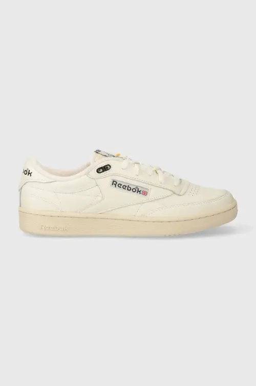 Кожаные кроссовки Reebok Classic Club C 85 Vintage цвет бежевый 100033000