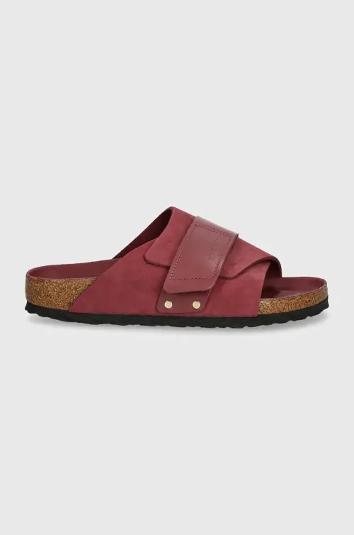 Замшевые шлепанцы Birkenstock Kyoto женские цвет розовый 1028612