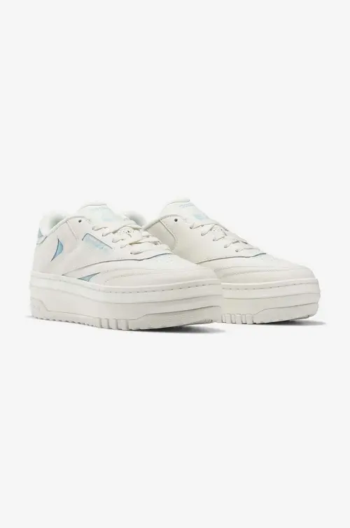 Кожаные кроссовки Reebok Classic Club C Extra цвет белый HQ2126-white