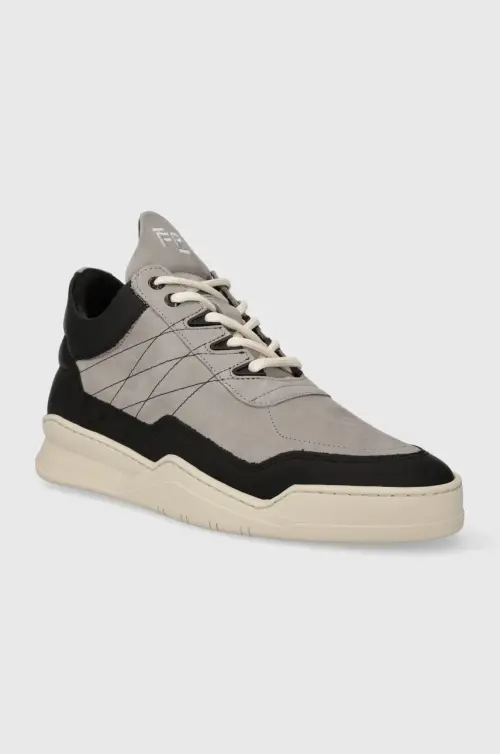 Кожаные кроссовки Filling Pieces Low Top Tweek цвет серый 10127681878